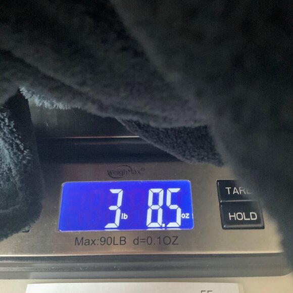 Alexander Del Rossa Sz 5X/6X Robe Black Hooded Plush Fleece Soft Long Loungewear - Picture 10 of 10